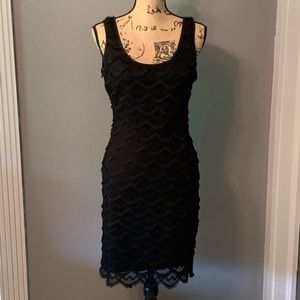 Black Guess fringe dress